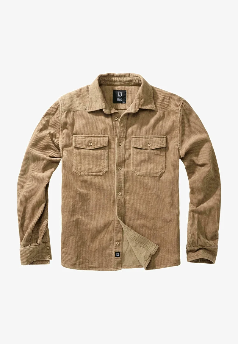 various styles Brandit LONG SLEEVE - Shirt camel Clothing Shirts Casual Shirts