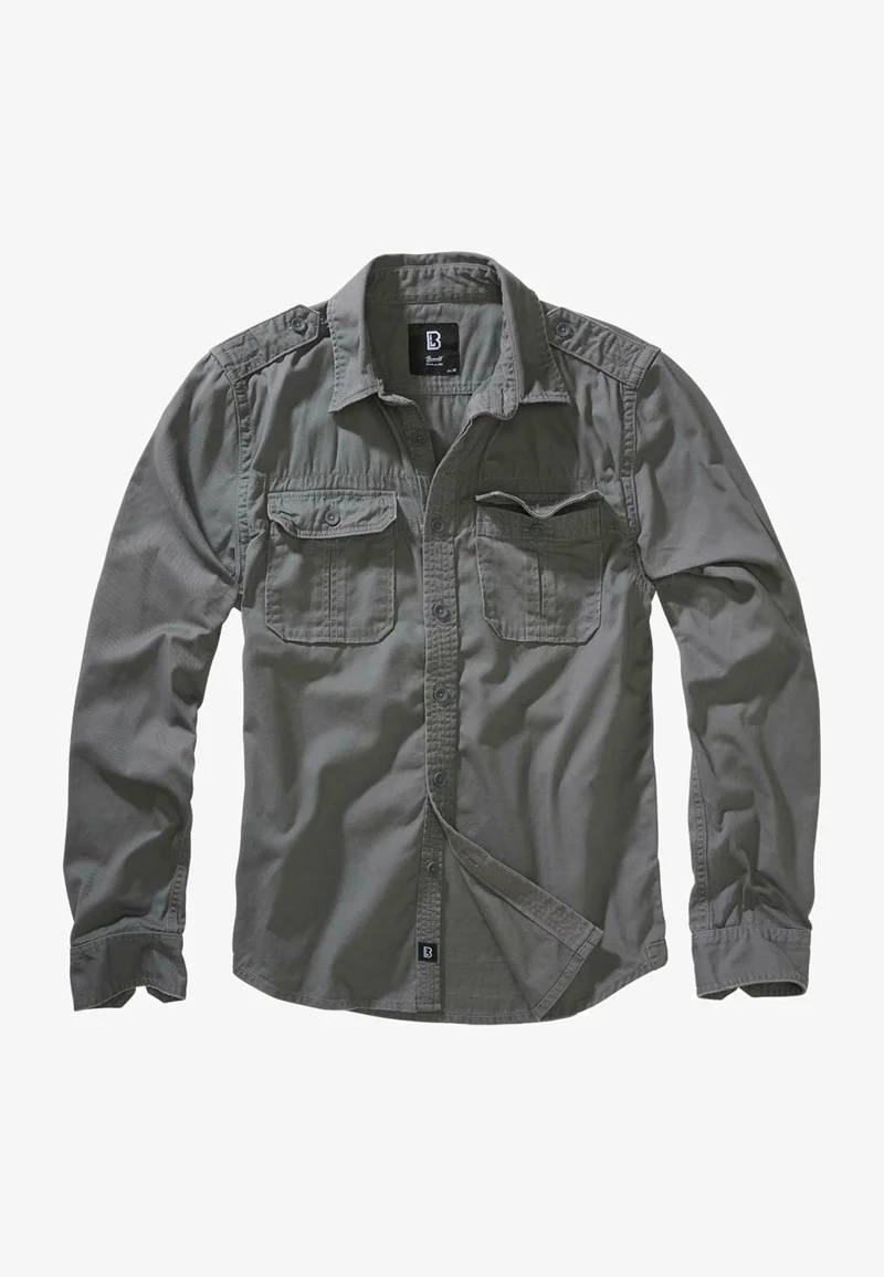 On Sale Brandit VINTAGE  - Shirt charcoal grey Clothing Shirts Casual Shirts