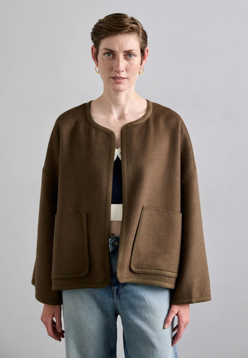 wholesale price By Malene Birger JACQUIE - Summer jacket shitake Clothing Jackets & Blazers Bomber Jackets