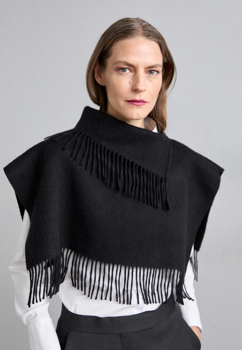 world-wide renown By Malene Birger TURTLA - Cape black Clothing Jackets & Blazers Capes