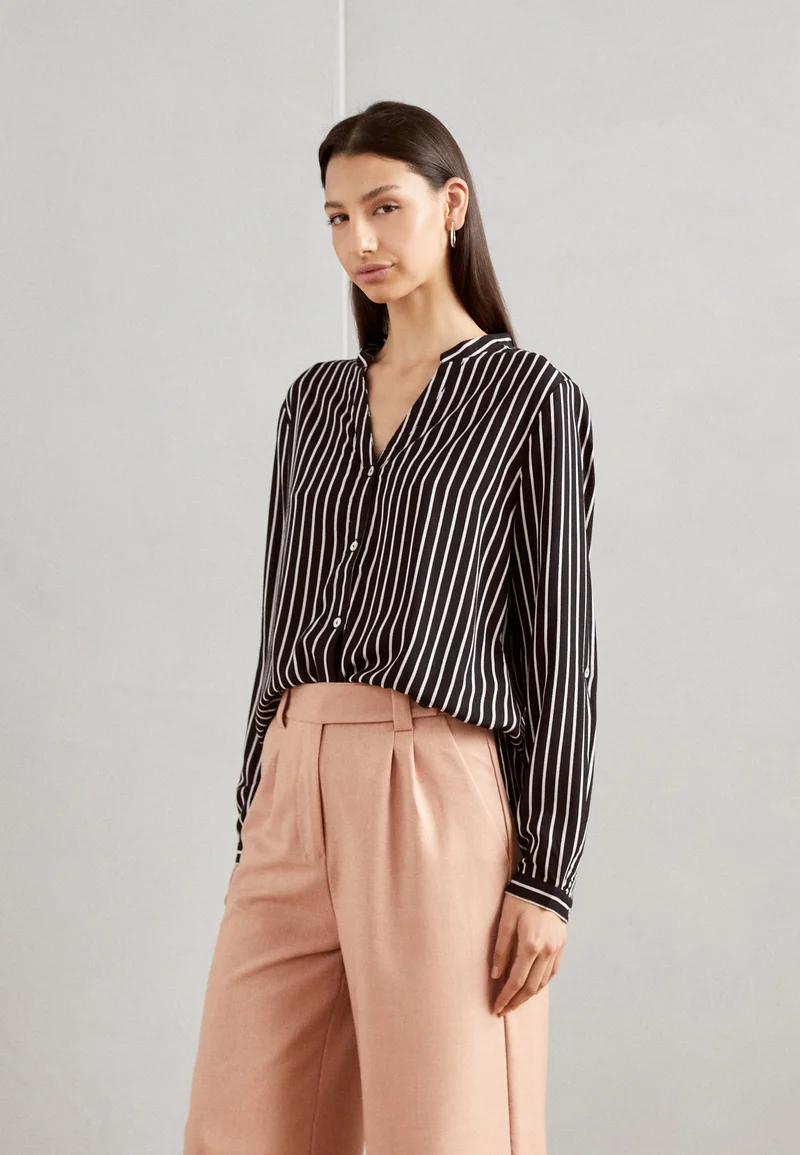 reliable supplier b.young BYFABIANNE STRIPE SHIRT - Blouse black mix Clothing Shirts & Blouses Blouses
