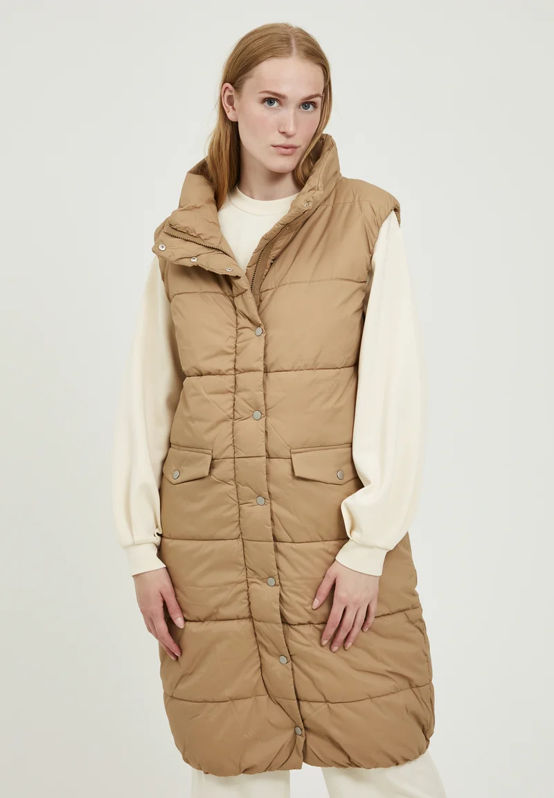 Authentic b.young BYBOMINA - Waistcoat tannin Clothing Jackets & Blazers Bomber Jackets