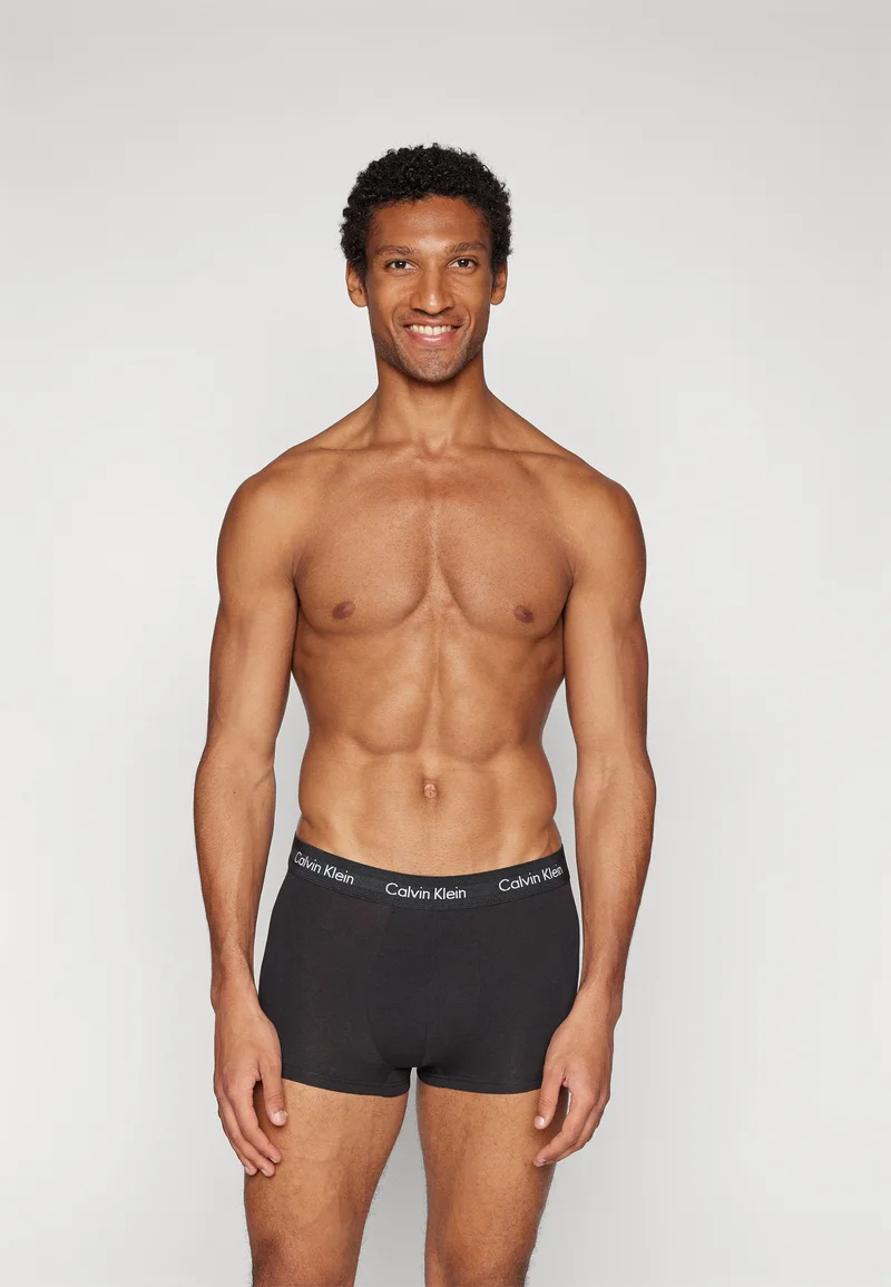 Outlet Factory Online Store Calvin Klein Underwear LOW RISE TRUNK 3 PACK - Pants black Clothing Underwear & Socks Underpants Boxer shorts