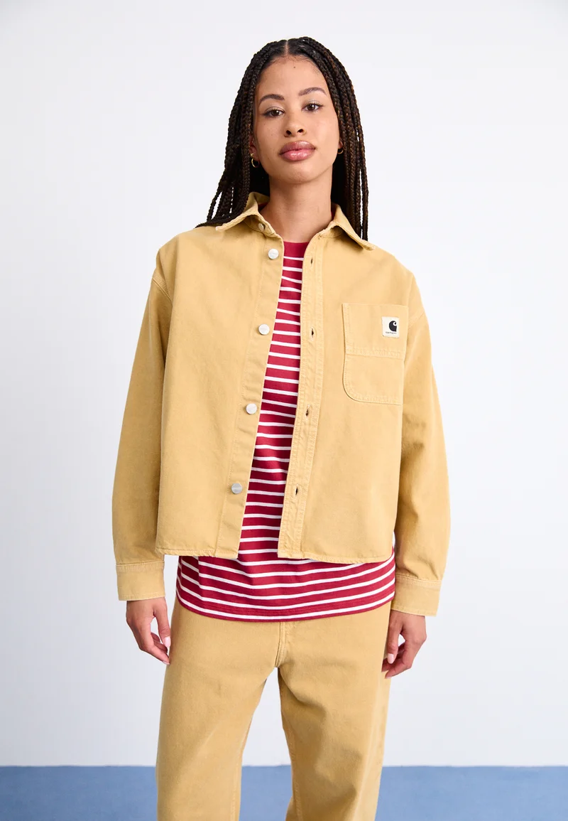 100% top quality Carhartt WIP GEORGIA - Button-down blouse bourbon Streetwear Sale Streetwear Clothing Socks Blouses