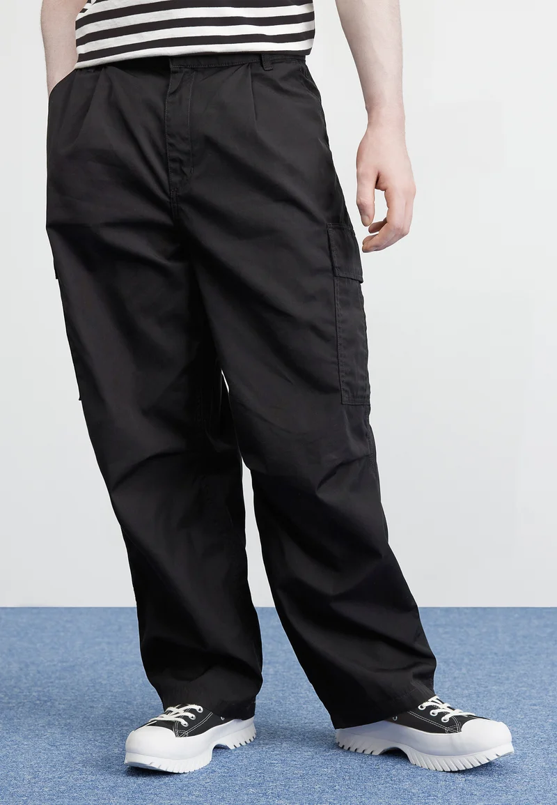 genuine Carhartt WIP COLE PANT - Cargo trousers black rinsed Streetwear Sale Streetwear Clothing Swimwear Cargo Trousers