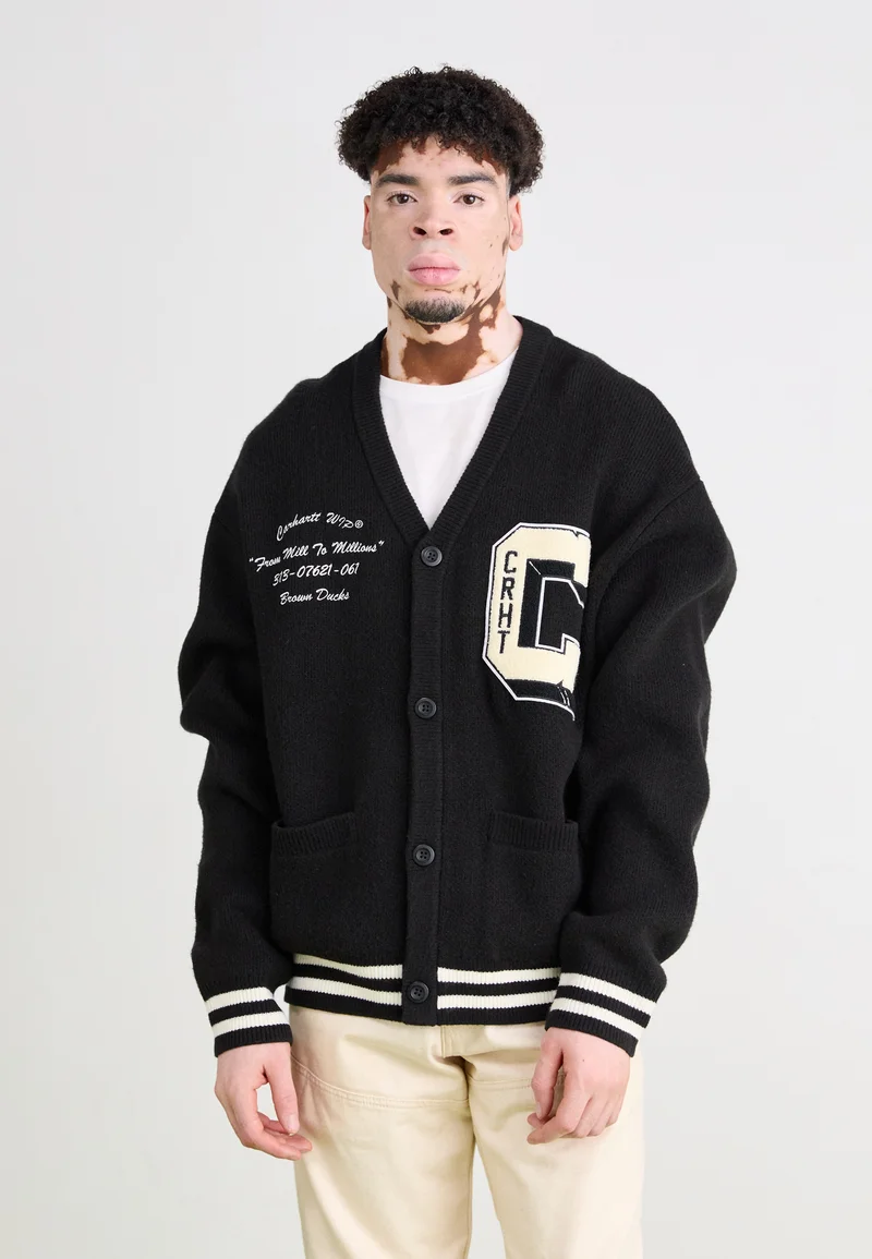 reliable supplier Carhartt WIP DUCKS - Cardigan black/wax Streetwear Sale Streetwear Clothing Swimwear Cardigans