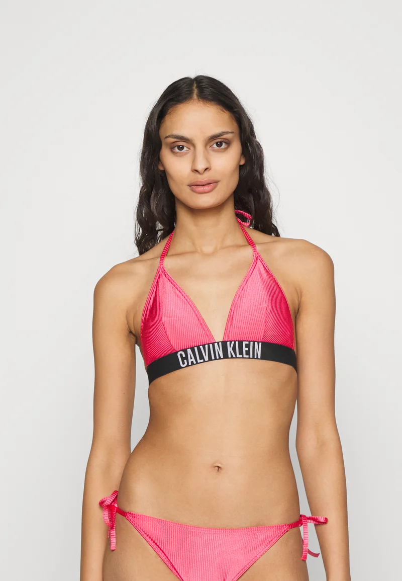 USA official online shop Calvin Klein Swimwear TRIANGLE - Bikini top pink flash Clothing Swimwear Beach accessories Bikini tops