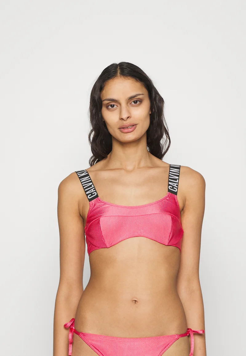 Hottest New Styles Calvin Klein Swimwear BRALETTE - Bikini top pink flash Clothing Swimwear Beach accessories Bikini tops