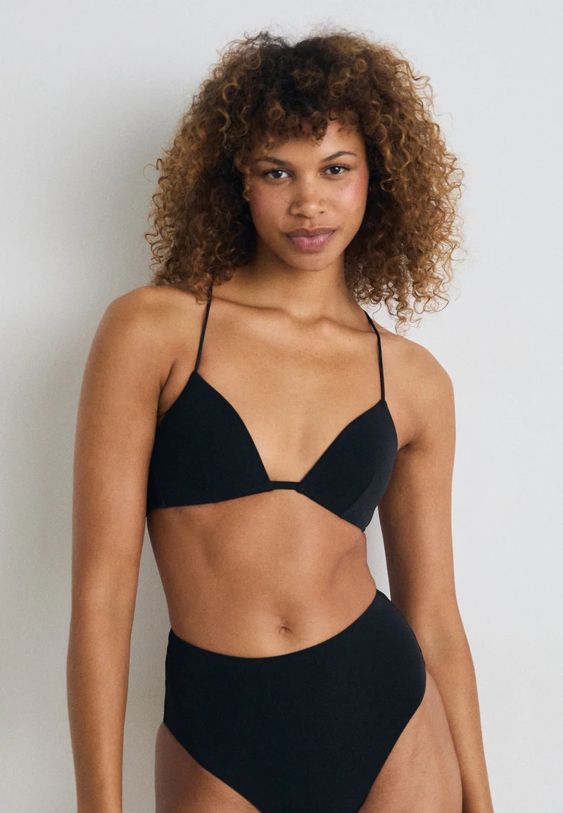 Save up to 80% Calvin Klein Swimwear PADDED TRIANGLE - Bikini top black Clothing Swimwear Bikinis Bikini sets