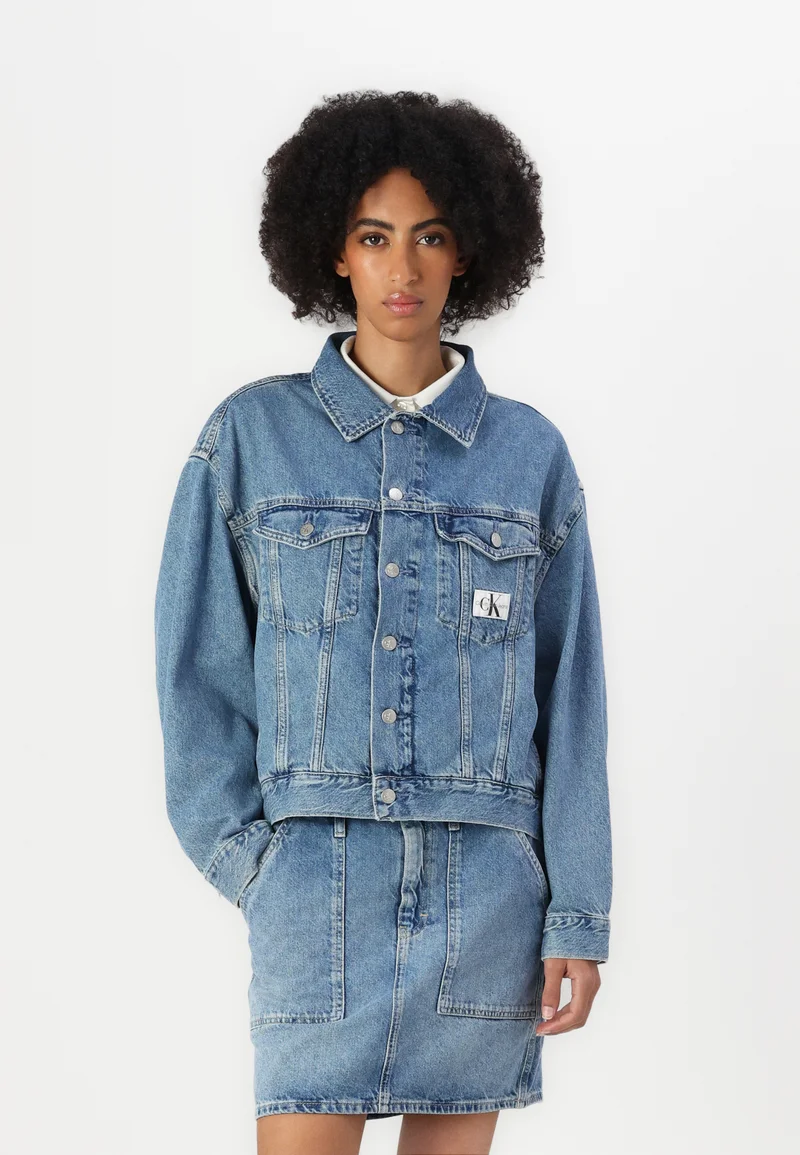 Buy Online Calvin Klein Jeans BOXY JACKET - Denim jacket light blue denim Clothing Jackets & Blazers Bomber Jackets