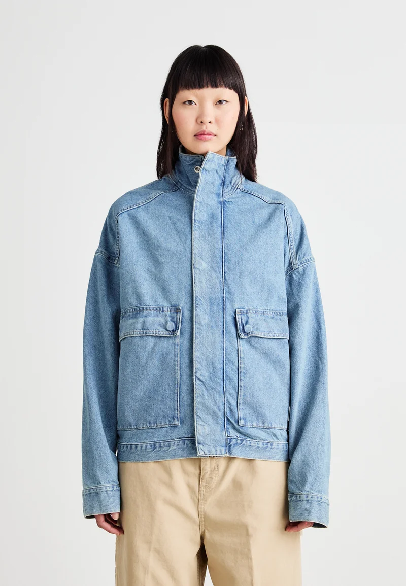 USA official online shop Calvin Klein Jeans EASY - Bomber Jacket dark-blue denim Clothing Jackets & Blazers Bomber Jackets