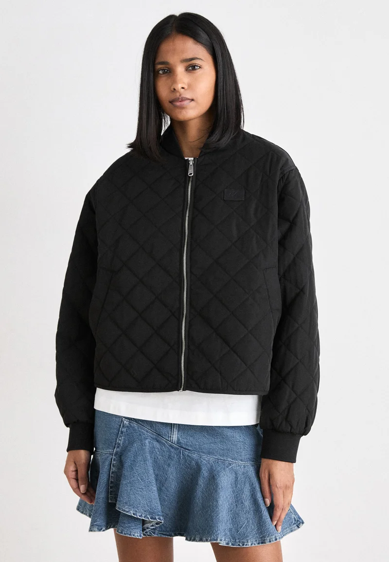world-wide renown Calvin Klein Jeans QUILTED JACKET - Bomber Jacket black Clothing Jackets & Blazers Bomber Jackets