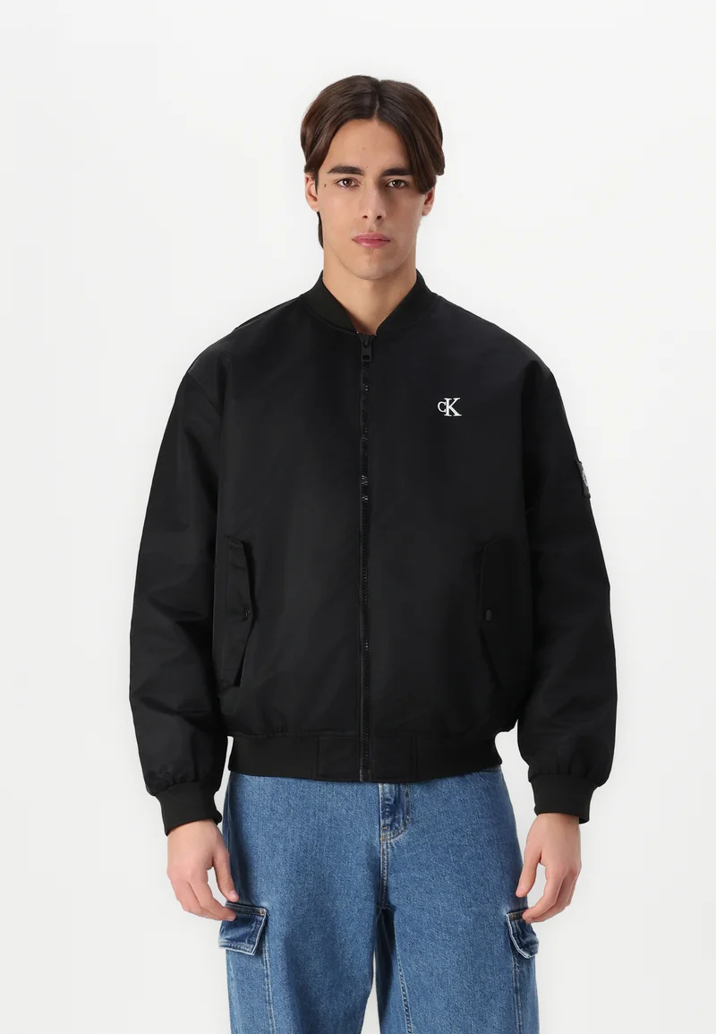 beautiful in colors Calvin Klein Jeans JACKET - Bomber Jacket black Clothing Sale Jackets Gilet Bomber Jackets