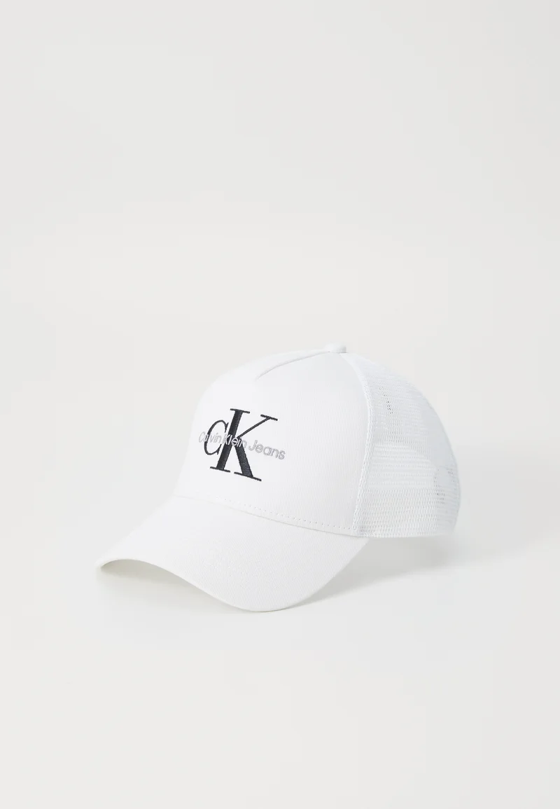 designer fashion Calvin Klein Jeans MONOLOGO 5 PANEL UNISEX - Cap bright white Accessories Beanies, hats & caps Caps