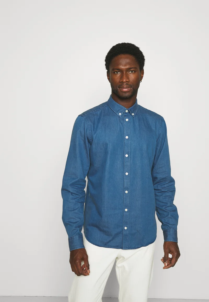 reliable quality Casual Friday CFANTON - Shirt denim mid blue Clothing Shirts Casual Shirts