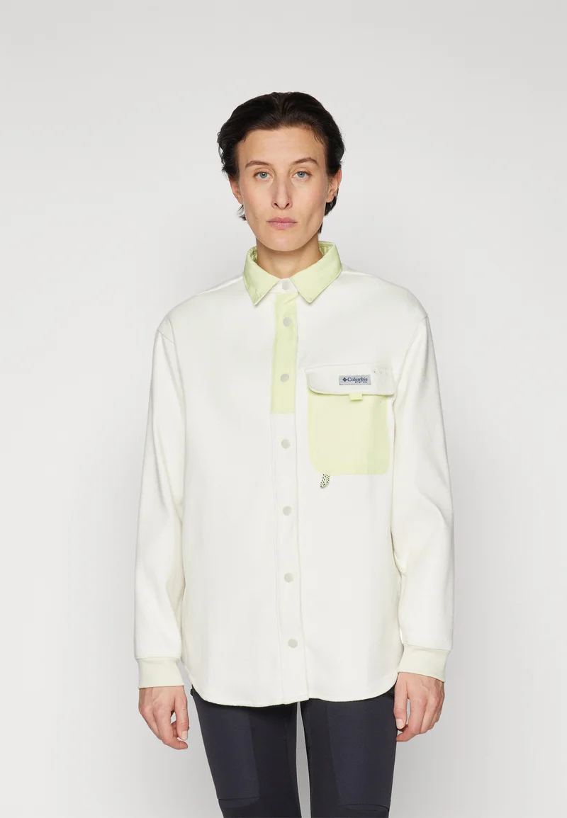 utterly stylish Columbia OPEN WATER™ SHIRT JACKET - Outdoor jacket stone/spring yellow Clothing Jackets & Blazers Bomber Jackets