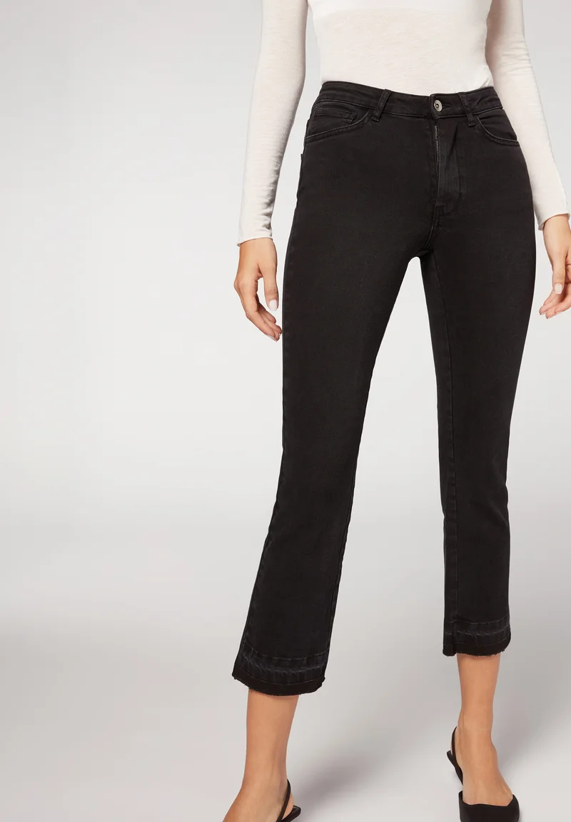 100% top quality Calzedonia CROPPED FLARED - Flared Jeans grau charcoal grey Clothing Bootcut & Flared