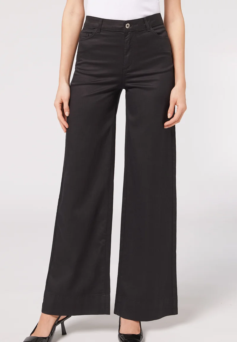 reliable supplier Calzedonia PALAZZO - Flared Jeans schwarz black denim Clothing Bootcut & Flared