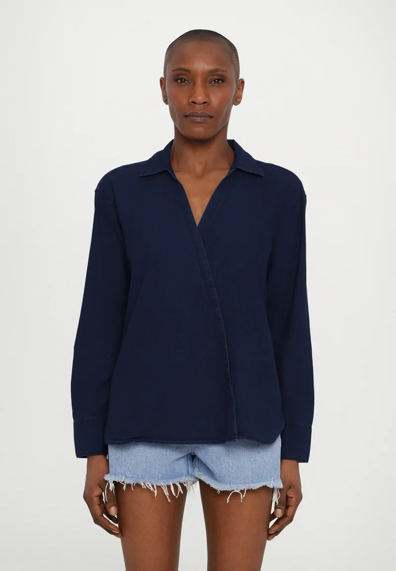 professional online store CLOSED ASYMMETRIC SHIRT - Blouse dark blue Clothing Shirts & Blouses Blouses