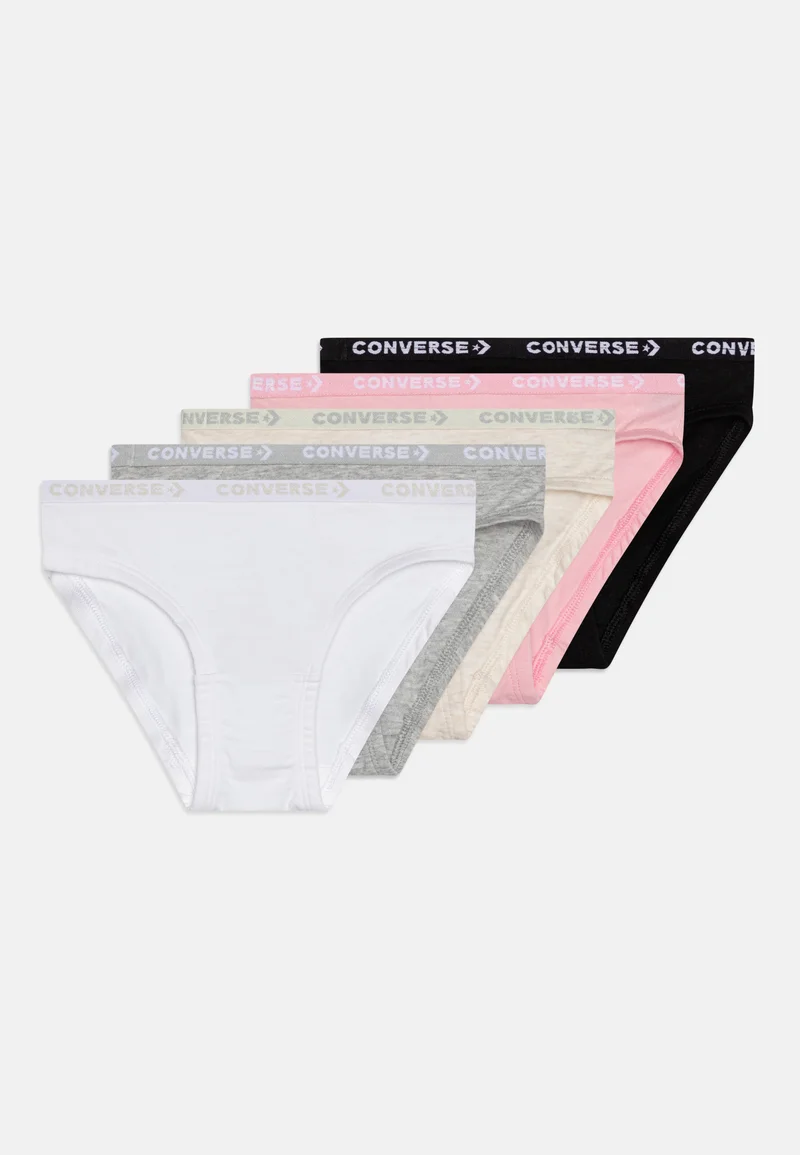reliable supplier Converse GIRL LOGO WAISTBAND 5 PACK - Briefs white Clothing Underwear & Nightwear Underwear Bras & bustiers