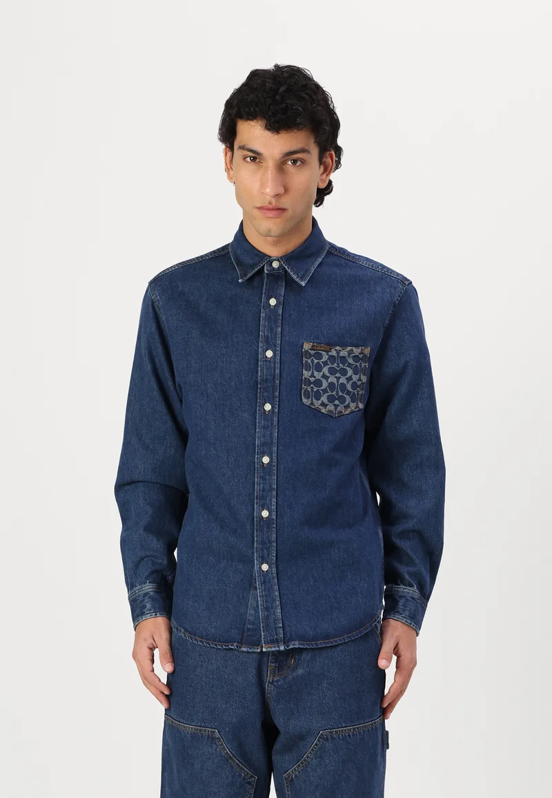 online leading retailer COACH SHIRT - Shirt dark wash Clothing Shirts Casual Shirts