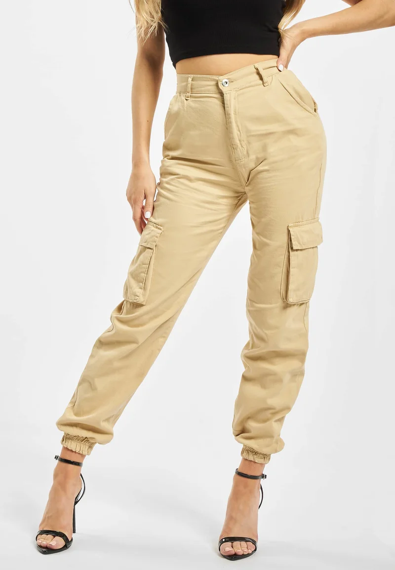 large discount DEF RUBY - Cargo trousers beige Clothing Trousers Cargo Trousers