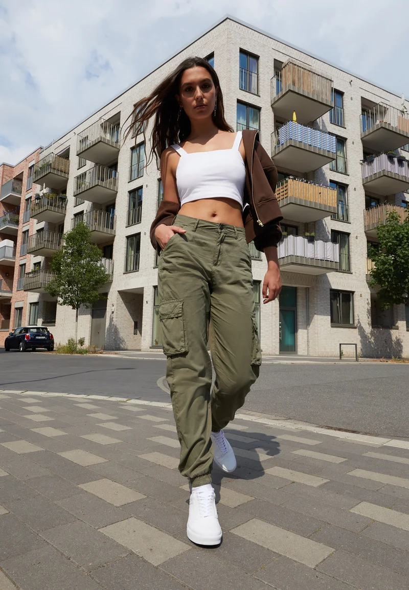 coupon codes DEF RUBY - Cargo trousers olive Clothing Trousers Cargo Trousers