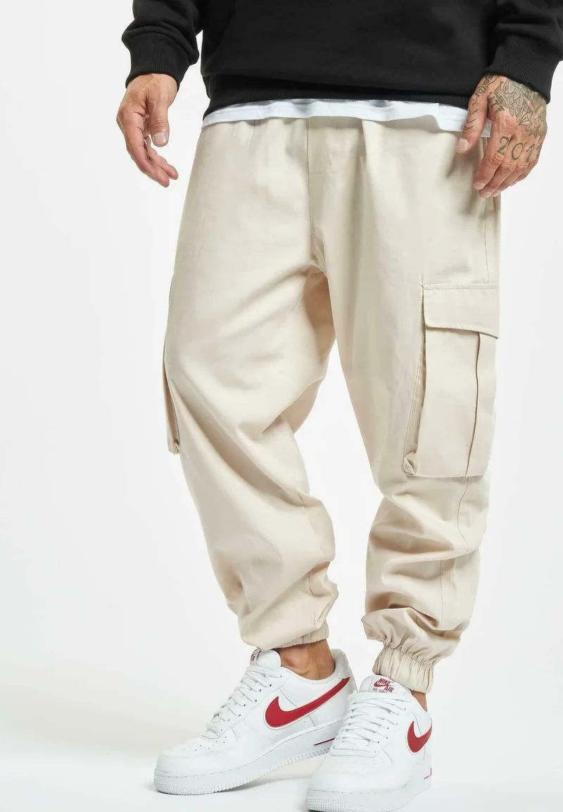 cheap prices DEF FLO - Cargo trousers beige Clothing Trousers Cargo trousers
