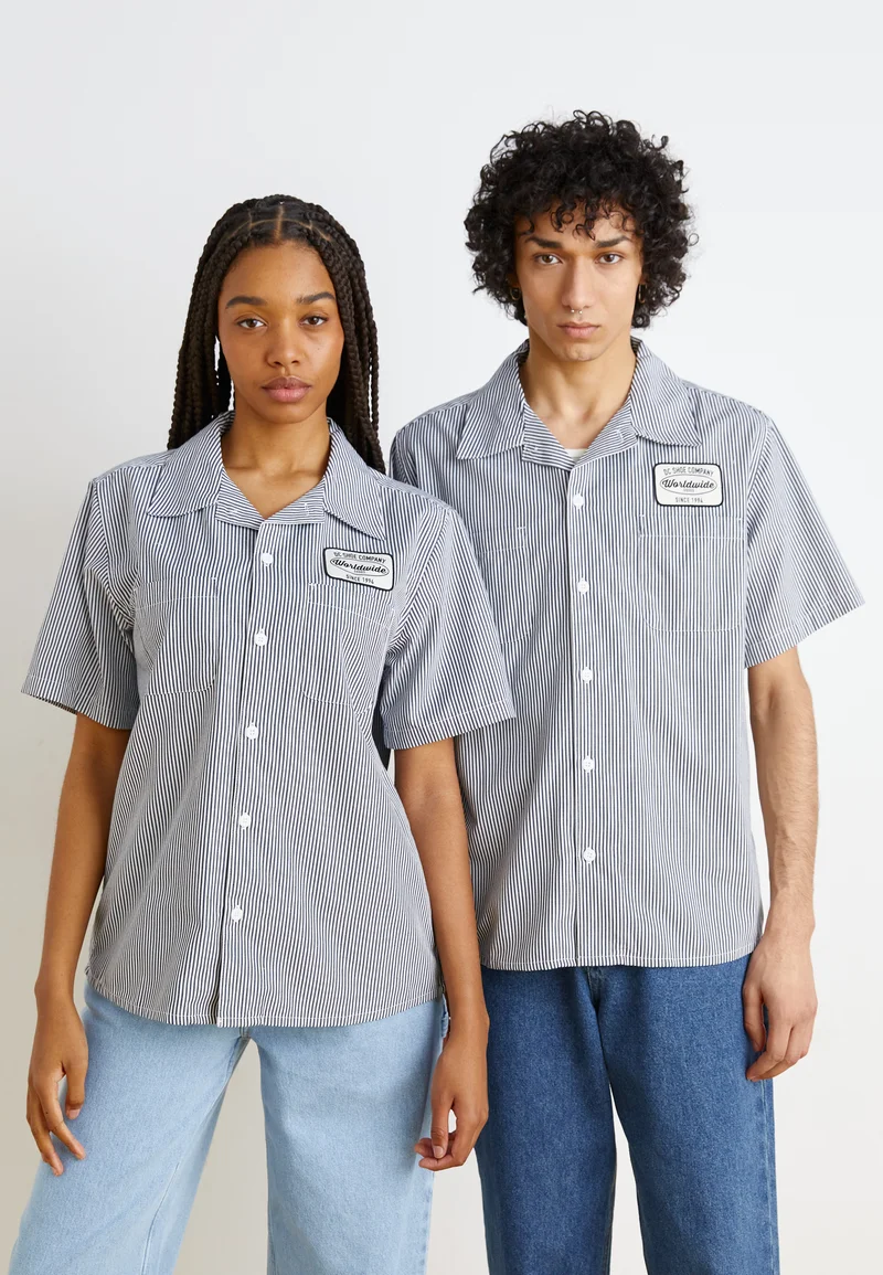 reasonable price DC Shoes CIRCUIT BUTTON UNISEX - Button-down blouse vintage indigo Streetwear Clothing Shirts & Blouses Blouses