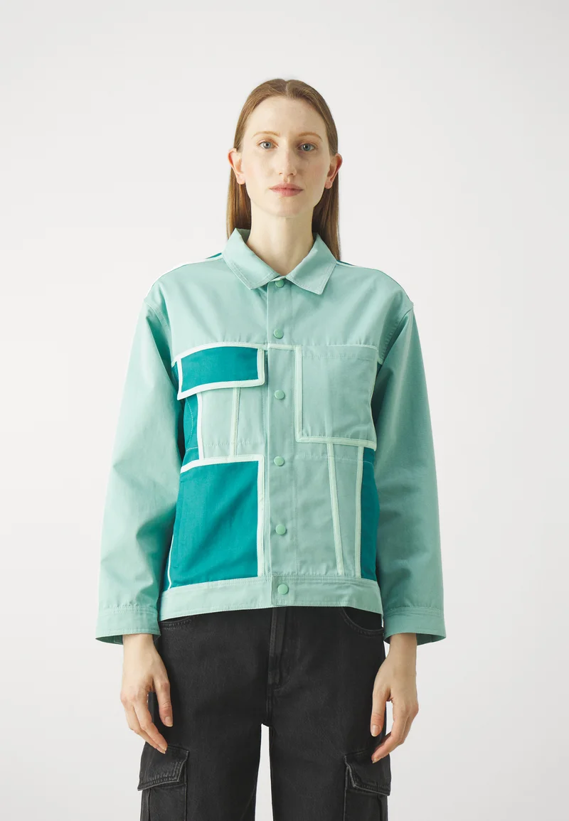Discount Duarte Hajime GAMING TRUCKER - Summer jacket blue/green Clothing Jackets & Blazers Bomber Jackets