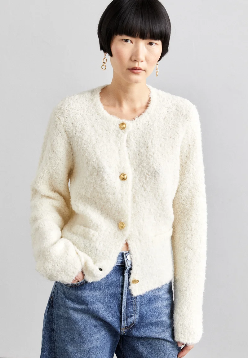 Save up to 80% DESIGNERS REMIX BRIELLE JACKET - Cardigan cream Clothing Knitwear & Cardigans Cardigans