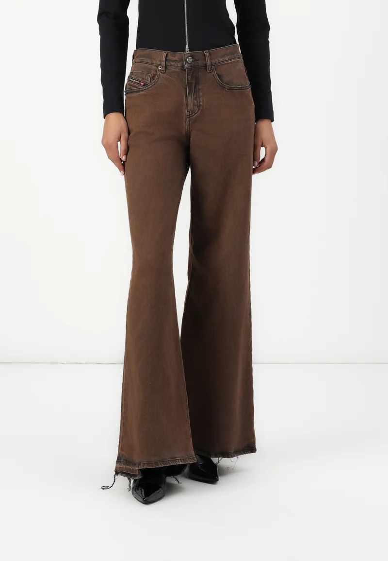 various styles Diesel AKEMI - Flared Jeans brown Clothing Bootcut & Flared