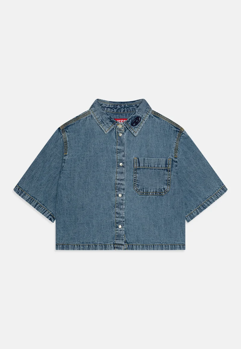 Superior Quality Diesel CINNIX - Button-down blouse blue denim Clothing T-shirts & tops Blouses & tunics