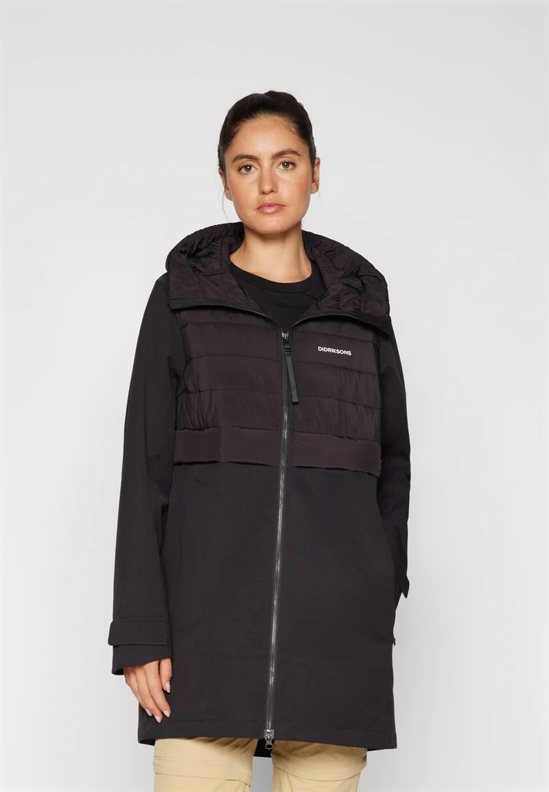Classic Styles Didriksons HELLA WNS PARKA - Soft shell jacket black Clothing Jackets & Blazers Bomber Jackets