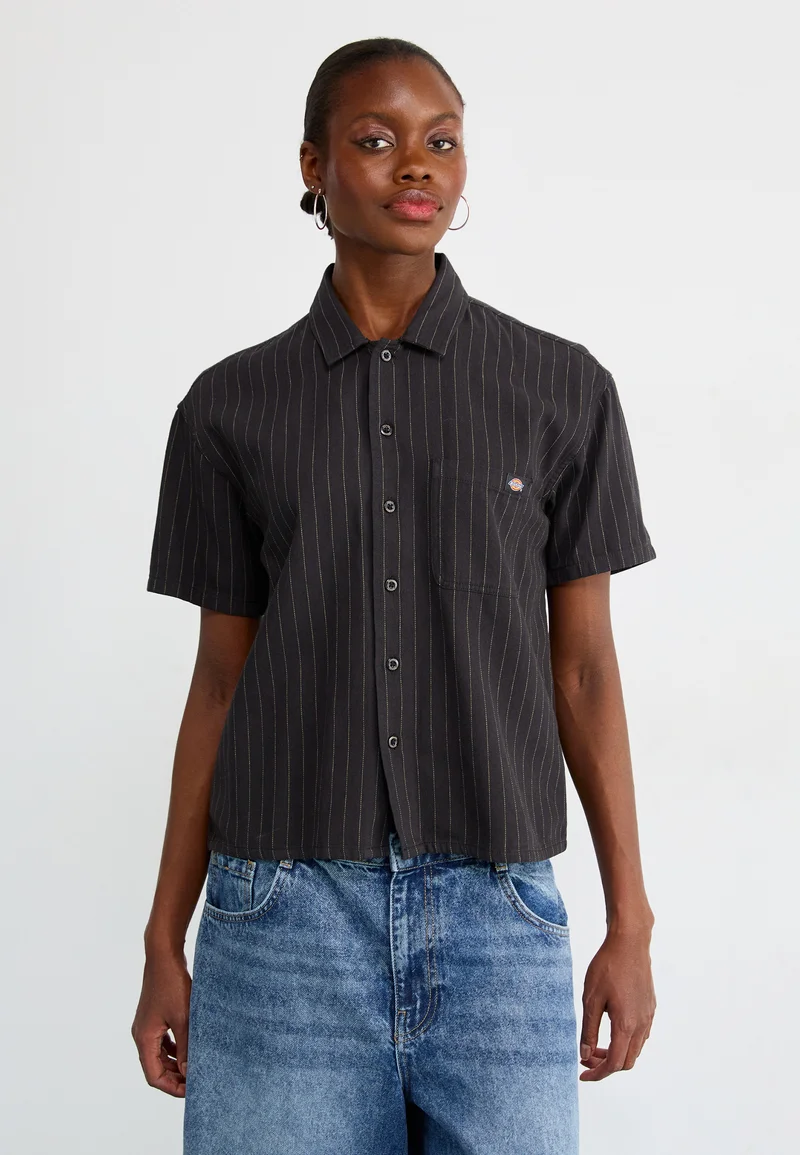 delicate colors Dickies SERVICE  - Button-down blouse black Streetwear Clothing Shirts & Blouses Blouses