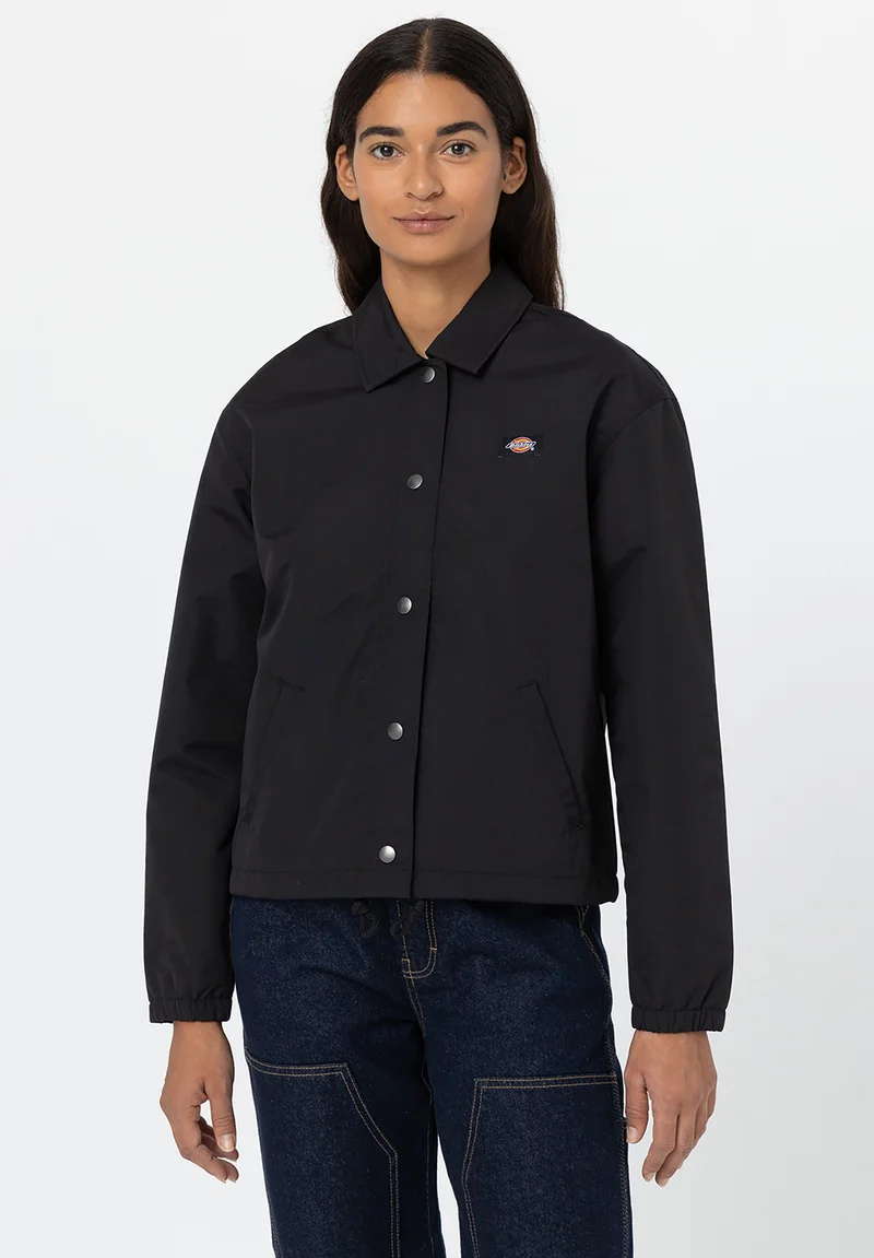 incredible prices Dickies OAKPORT CROPPED COACH W - Summer jacket black Streetwear Clothing Jackets, Gilets & Blazers Bomber Jackets