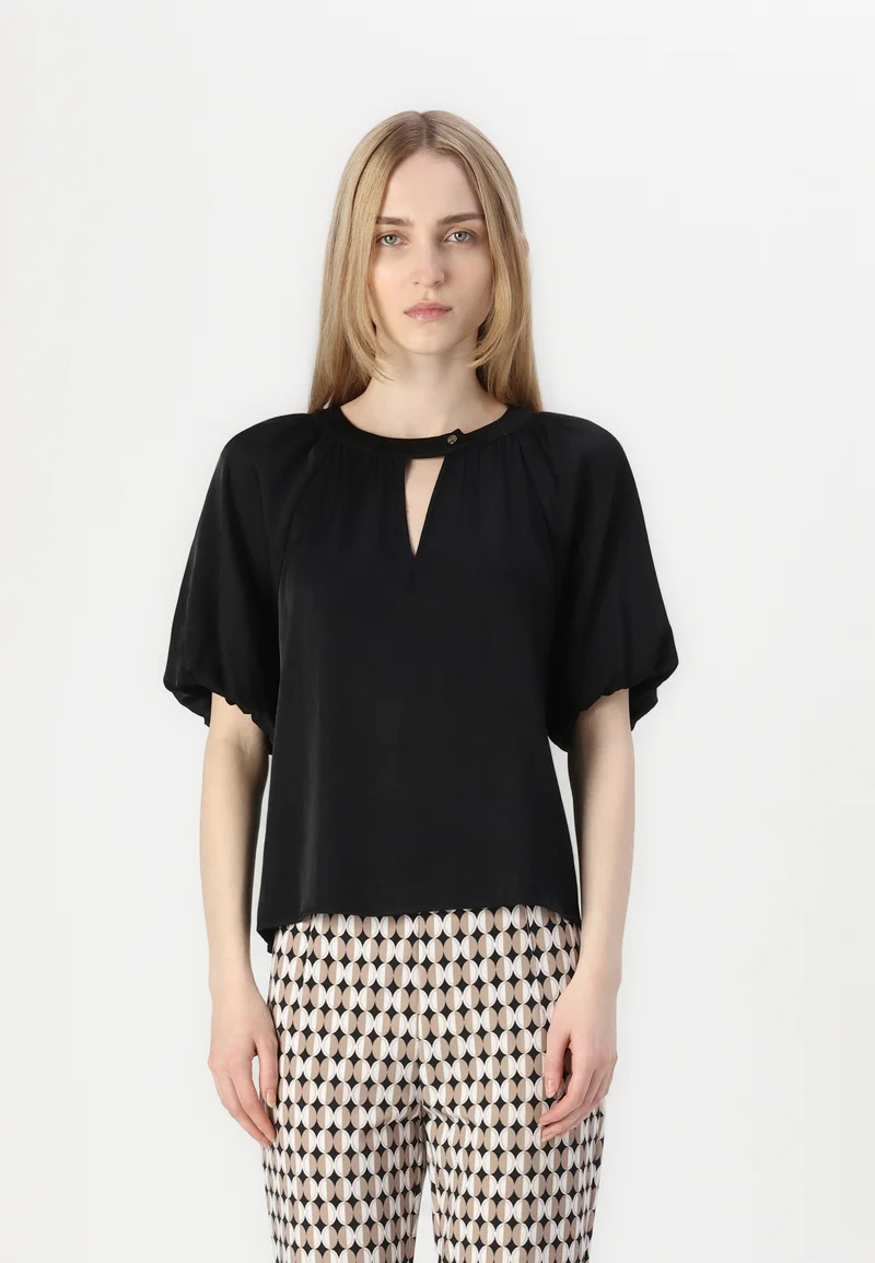 Sale Online DKNY BUBBLE SLUB - Blouse black Clothing Shirts & Blouses Blouses