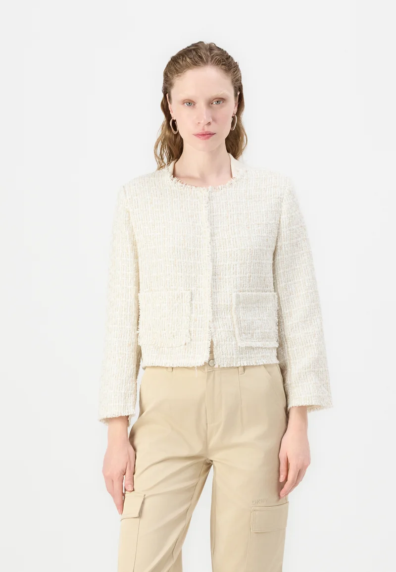 Biggest Discount DKNY FRAYED FRONT POCKETS - Summer jacket eggnog  Clothing Jackets & Blazers Bomber Jackets