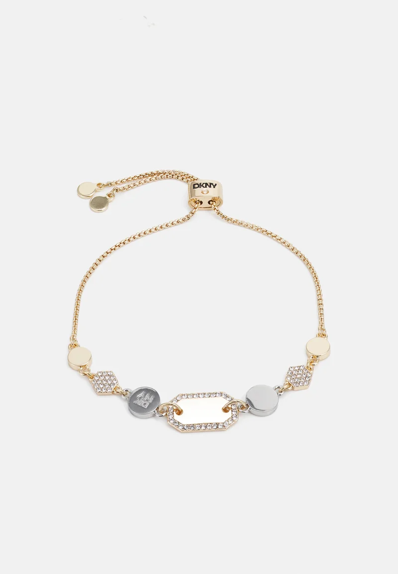Outlet Online DKNY LOGO PAVE SLIDER - Bracelet silver-coloured/gold-coloured Accessories Jewellery Bracelets