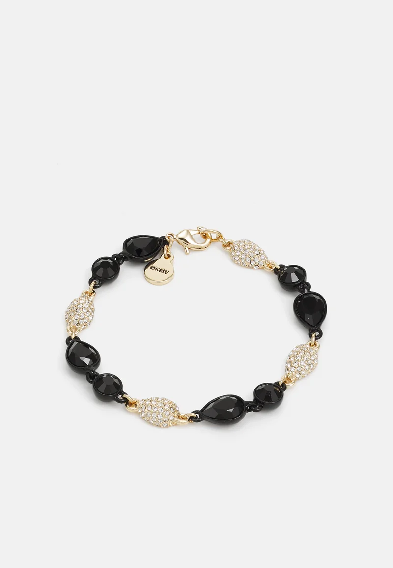 Outlet DKNY PAVE TEARDROP FLEX - Bracelet gold-coloured/jet Accessories Jewellery Bracelets