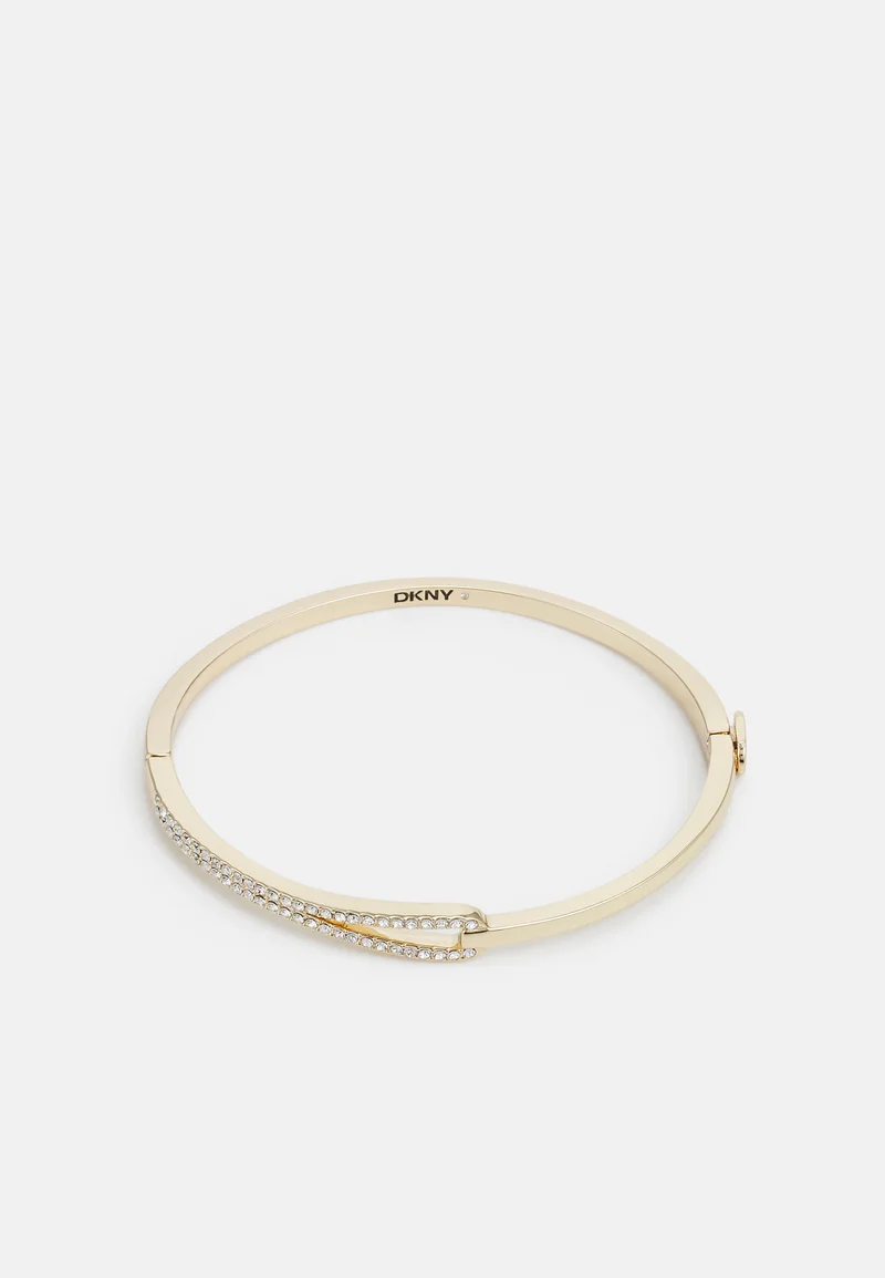 coupon codes DKNY LOOPED PAVE BANGLE - Bracelet gold-coloured Accessories Jewellery Bracelets