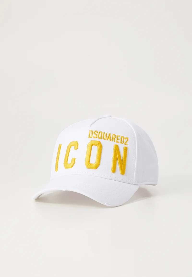 Discount DSQUARED2 ICON Cap - off white Accessories Beanies, hats & caps Caps