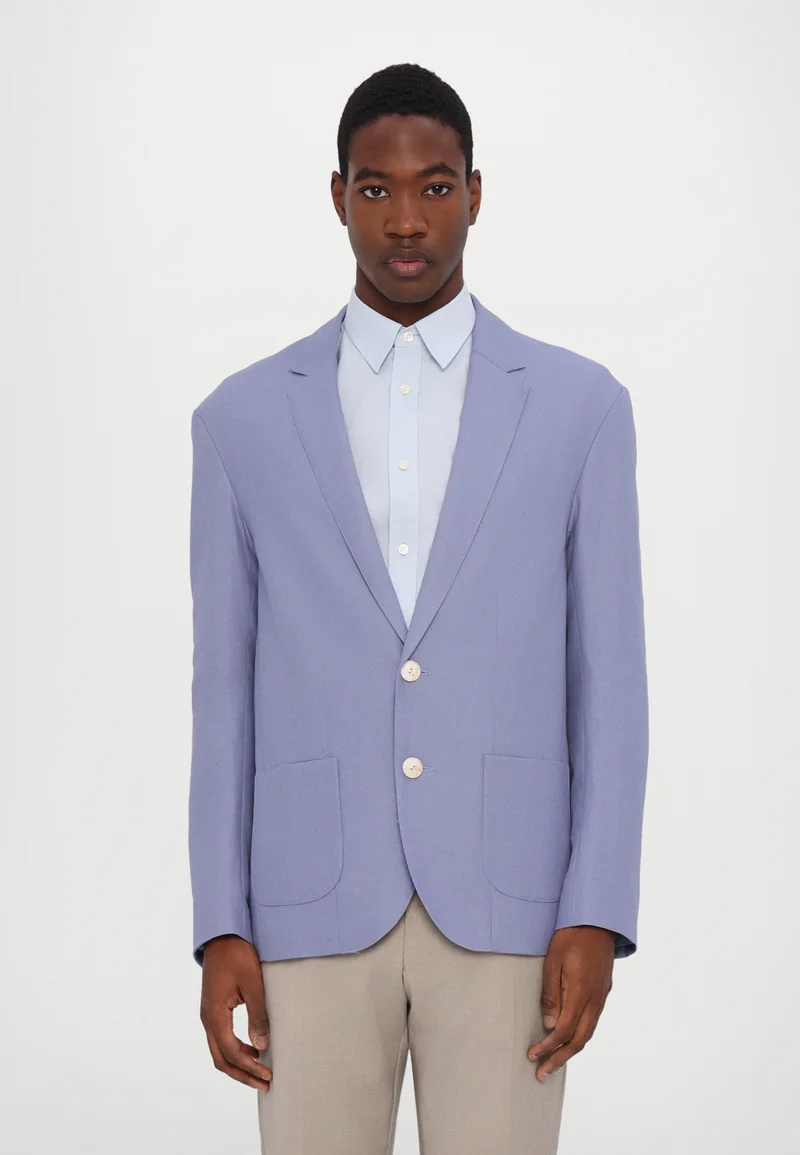 collection Essential Collective UNCONSTRUCTED LINEN BLAZER - Blazer jacket blue Clothing Suits & Tailoring Blazer jackets
