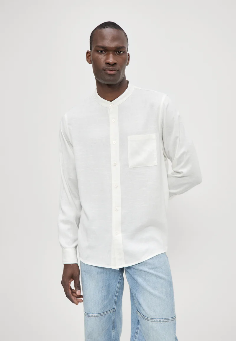 Top Brand Wholesale Online Essential Collective ORGANIC COTTTON STAND UP COLAR SHIRT - Shirt natural Clothing Sale Shirts Business Shirts