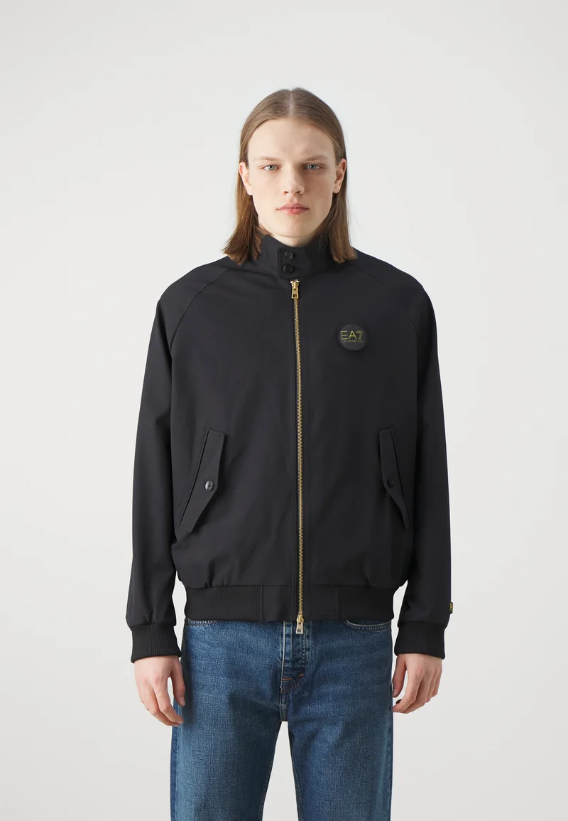 Best Prices EA7 Emporio Armani JACKET - Bomber Jacket nero Clothing Sale Jackets Gilet Bomber Jackets