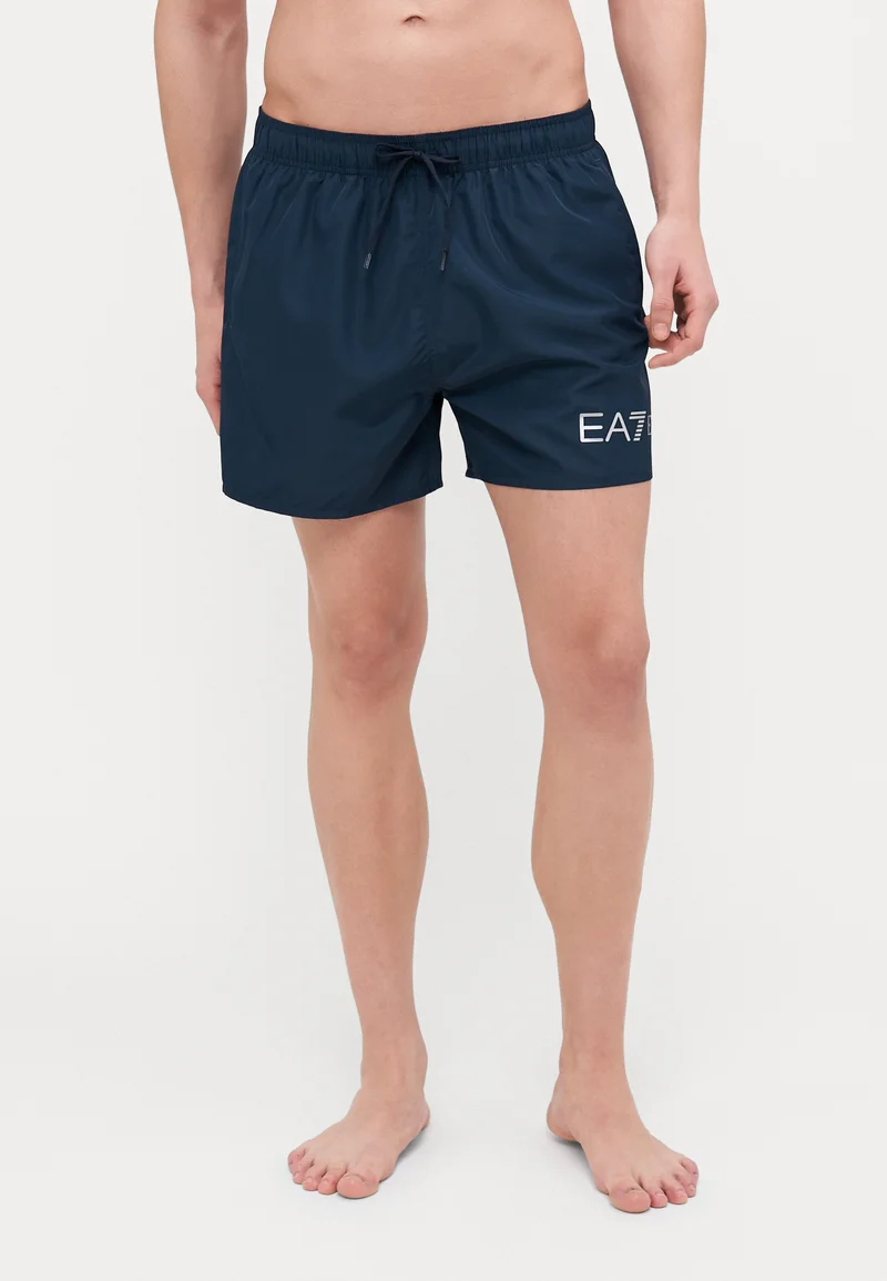 Official USA Stockists EA7 Emporio Armani BOXER BEACHWEAR - Swimming shorts blue/silver Clothing Swimwear Swim trunks Briefs