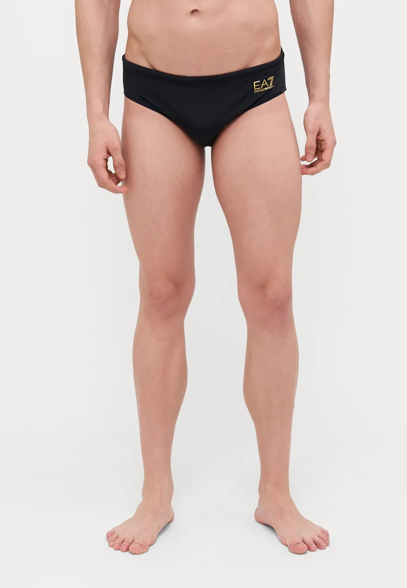 New York EA7 Emporio Armani BEACHWEAR - Swimming briefs black/gold Clothing Swimwear Swim trunks Briefs