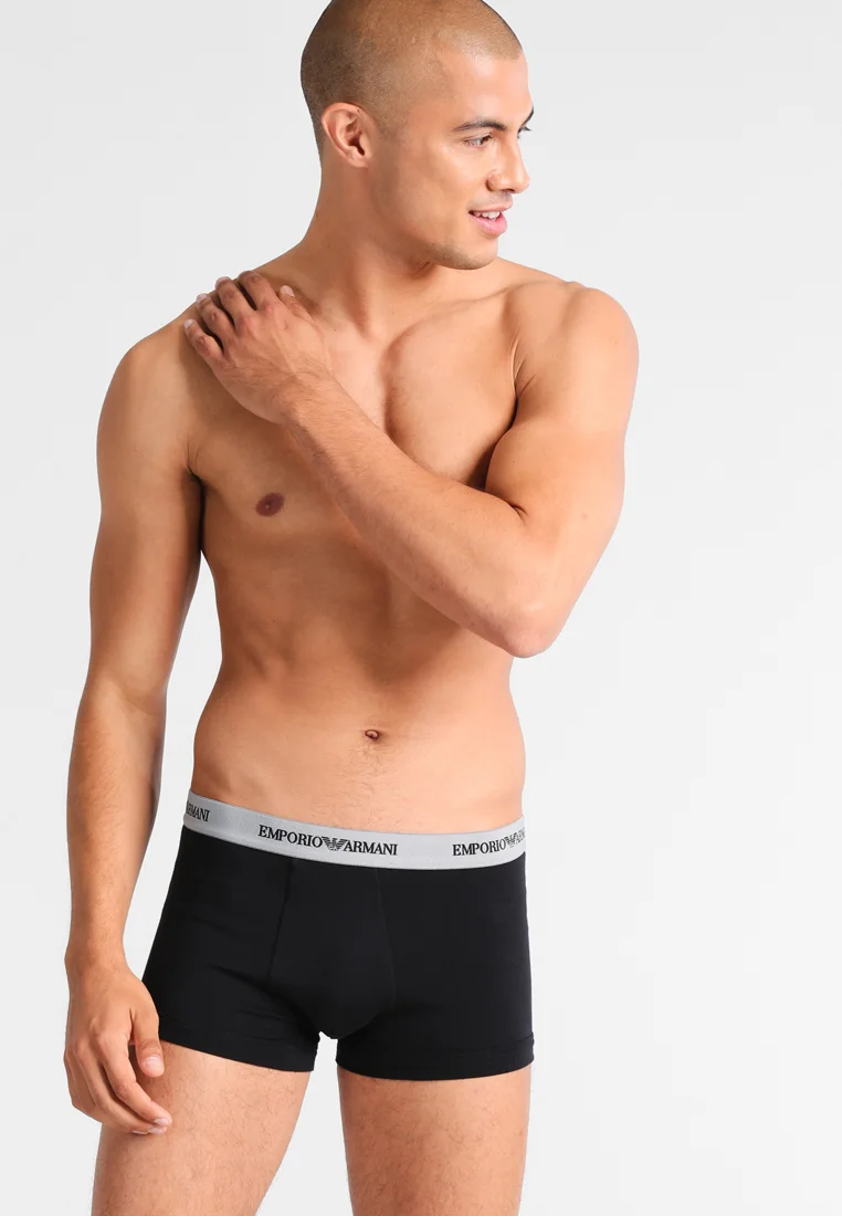 Fast Delivery Emporio Armani STRETCH TRUNK 3 PACK - Pants nero Clothing Underwear & Socks Underpants Boxer shorts