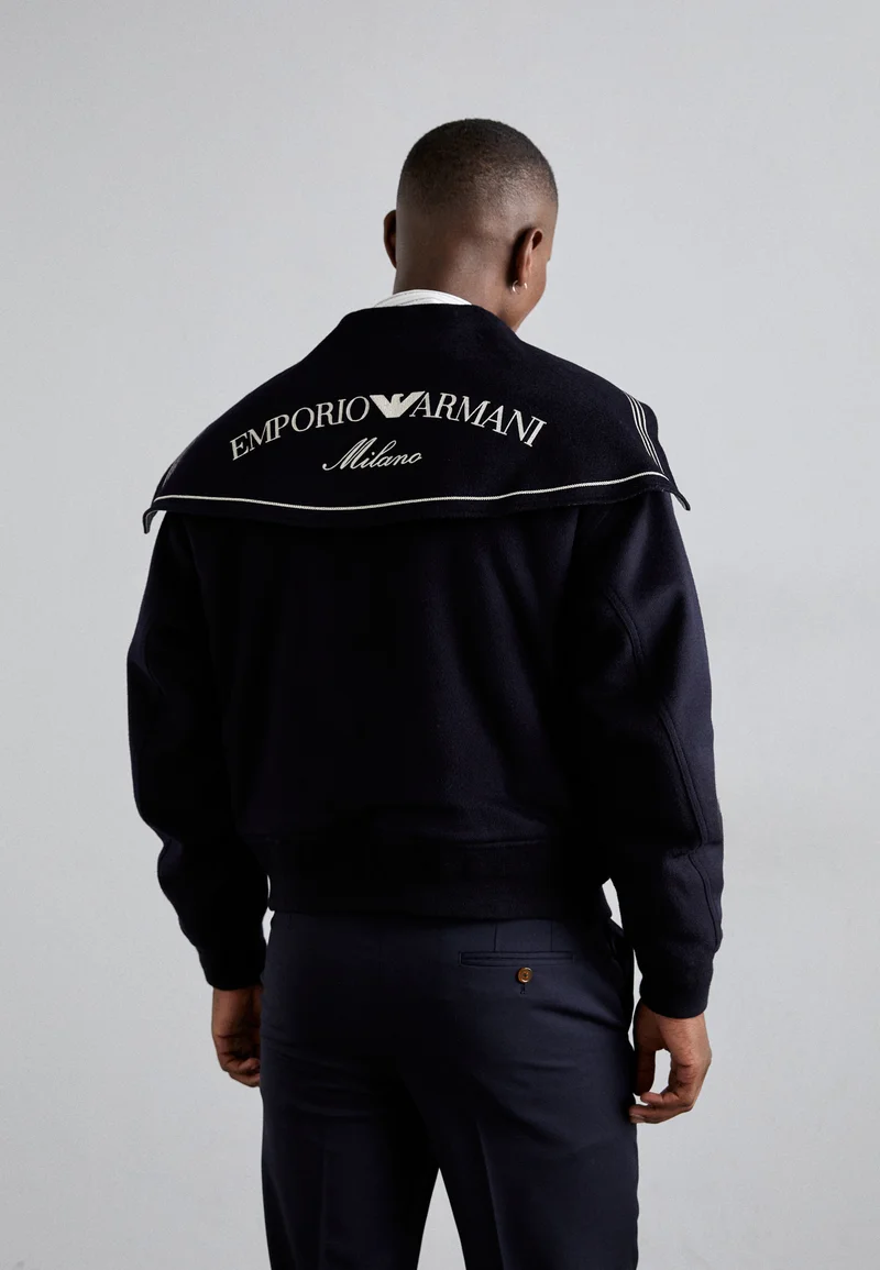 Most Fashionable Outlet Emporio Armani FASHION SHOWJACKET - Bomber Jacket blue navy Clothing Sale Jackets Gilet Bomber Jackets