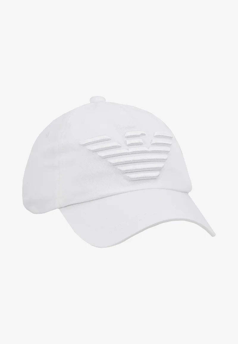 On Sale Emporio Armani BASEBALL AQUILA RICAMATA - Cap bianco Accessories Beanies, hats & caps Caps